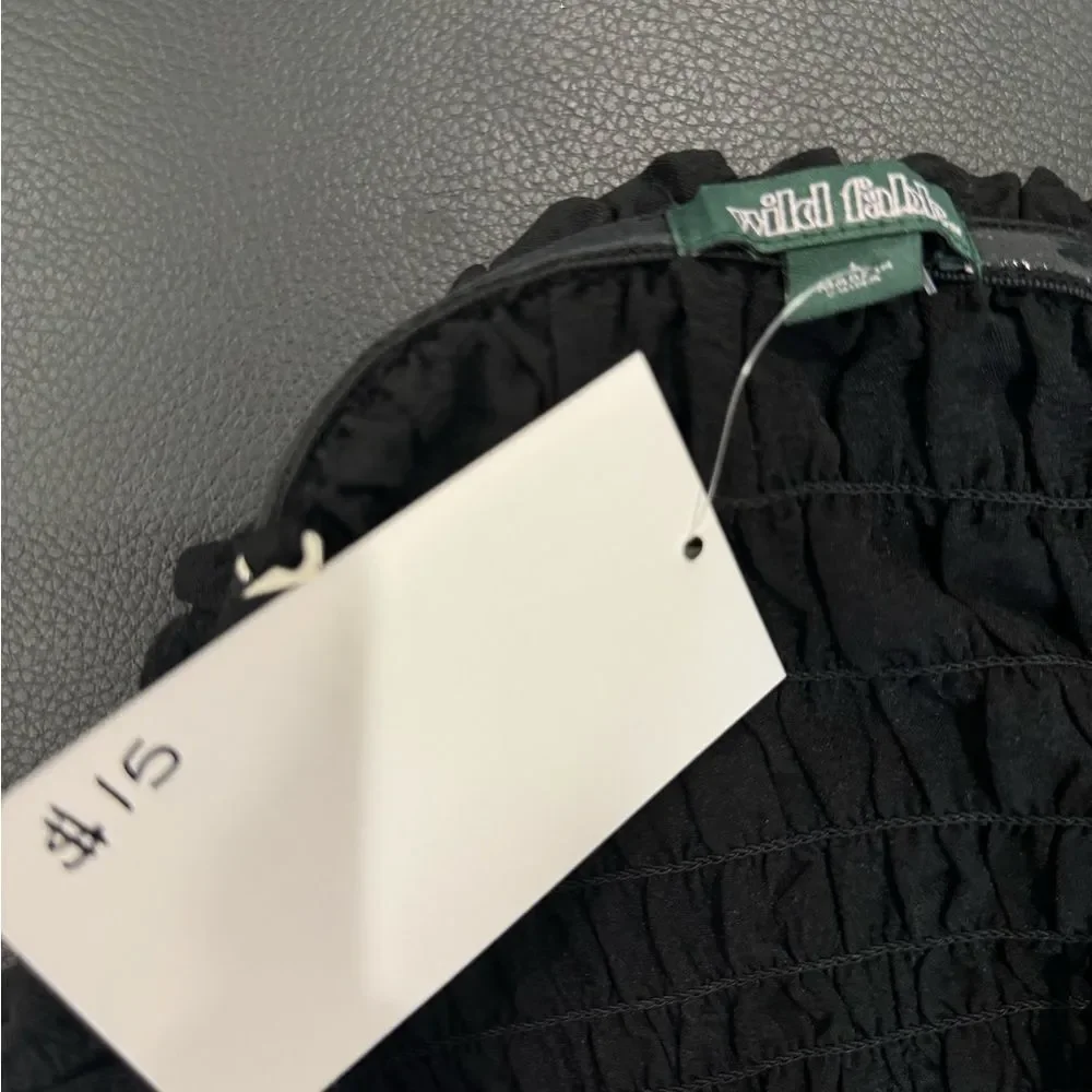 Black Dress with Ruched Top - Picture 6 of 6